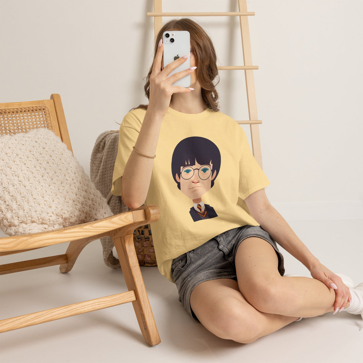 Harry Potter Wizard School Boy Cartoon Cotton T-Shirt