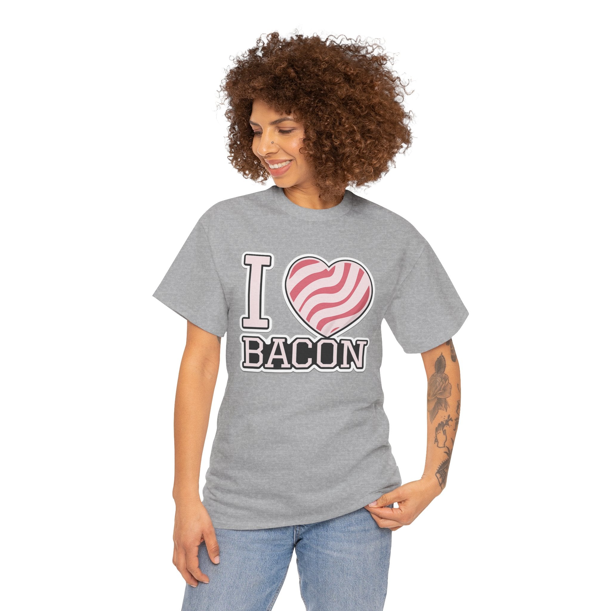I Heart Bacon T-Shirt — Funny Novelty Bacon Lover Tee