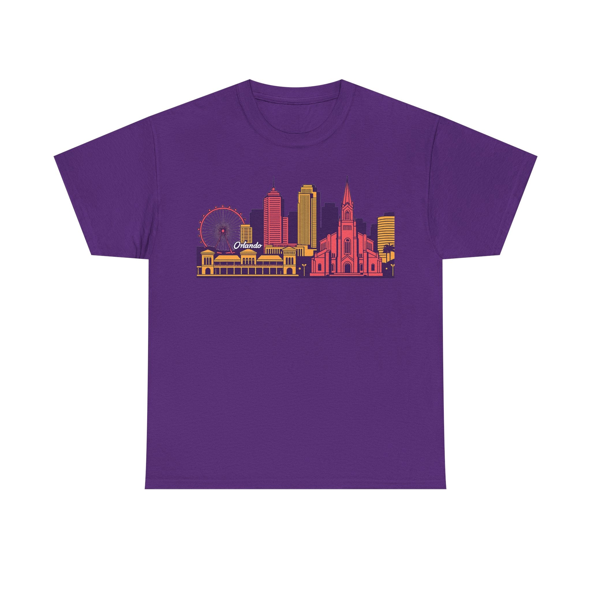 Orlando City Skyline T-Shirt — Colorful Urban Landmark Graphic Tee