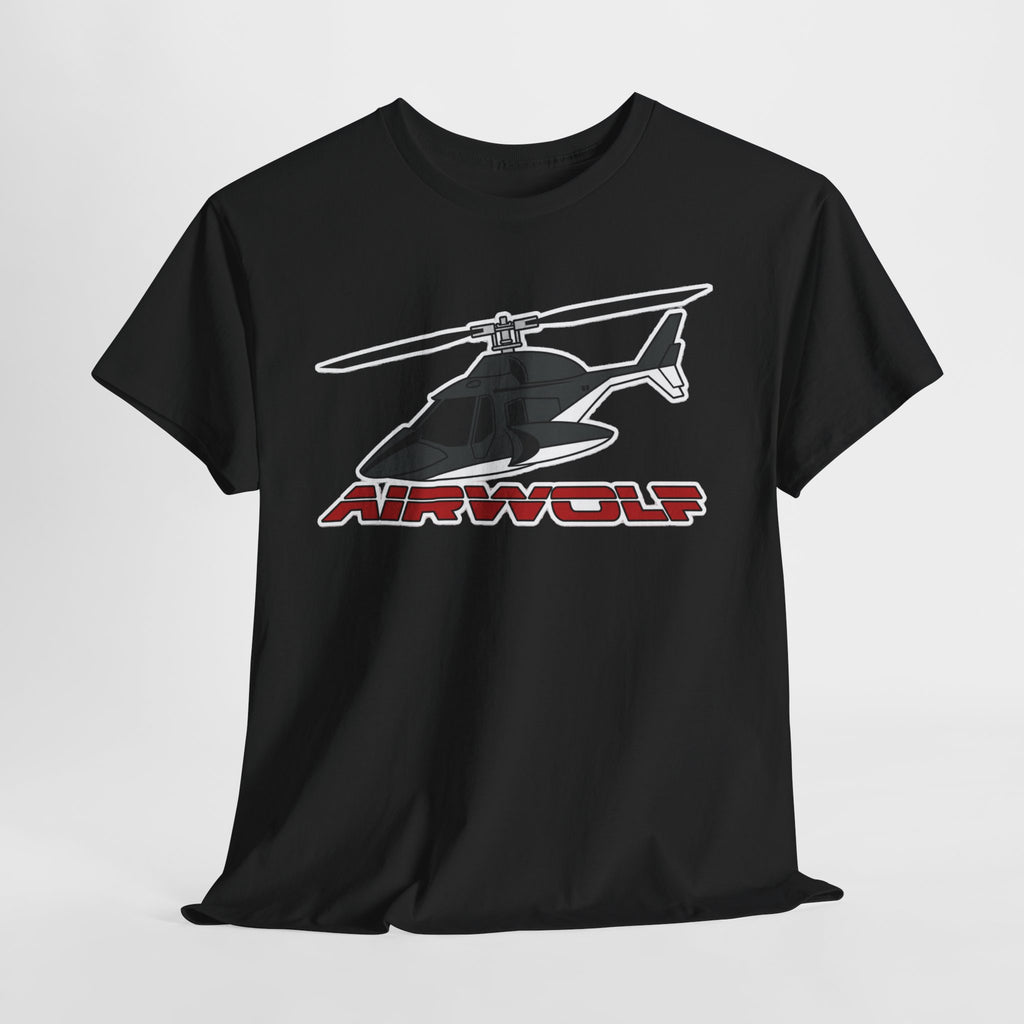 Helicopter Airwolf Tee — Retro Airwolf Logo Graphic T‑Shirt