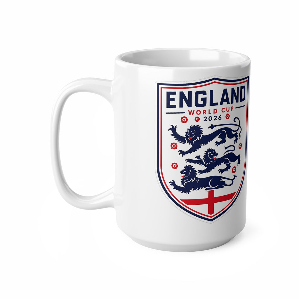 England World Cup 2026 Crest Mug — Ceramic Coffee Cup (11oz & 15oz)