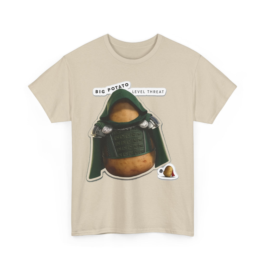 Big Potato "Level Threat" Doom Tee — Funny Potato Soldier Graphic T-Shirt
