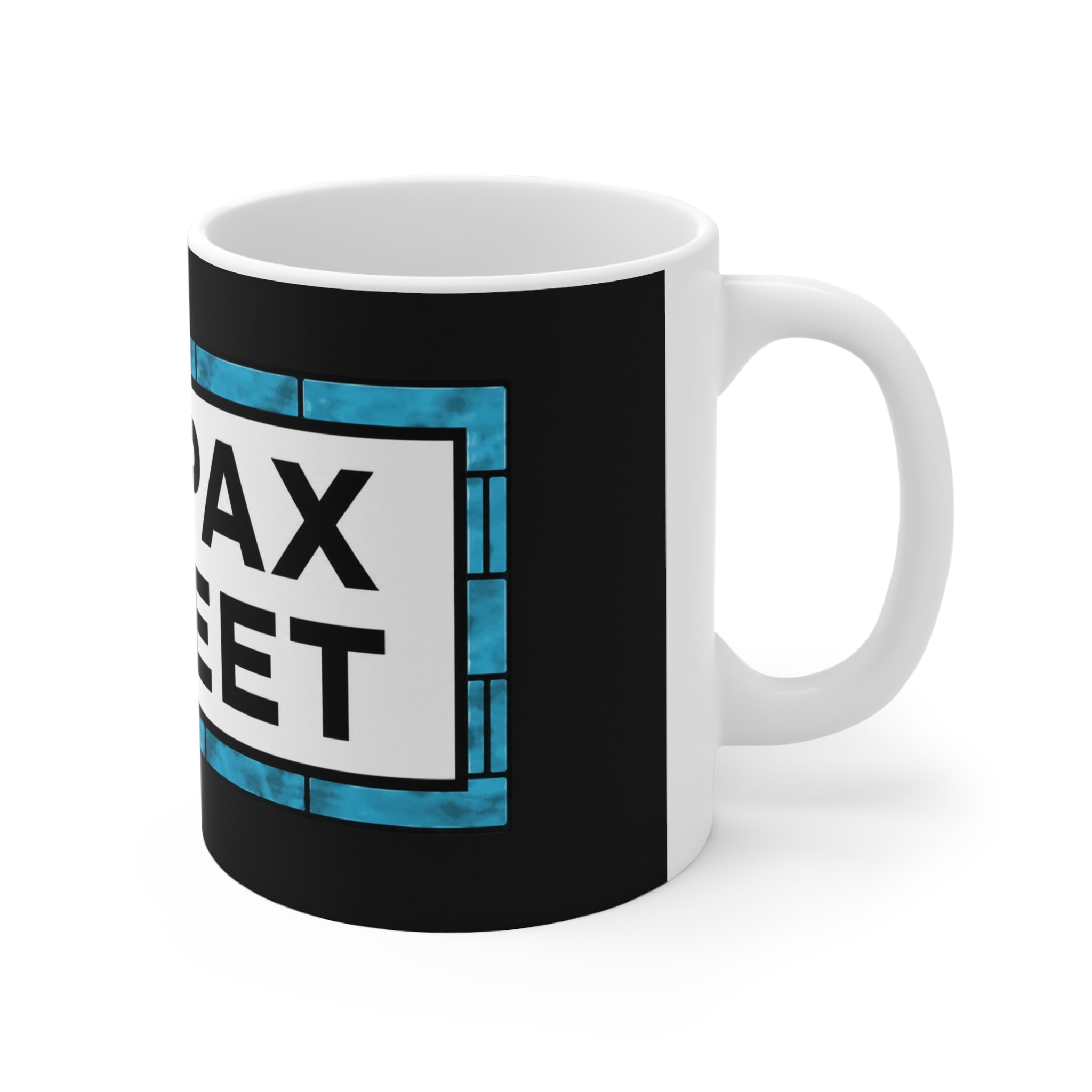 Manchester City Maine Road Kippax Street Ceramic Coffee Mug — Blue Tile Street Sign Design (11oz & 15oz)