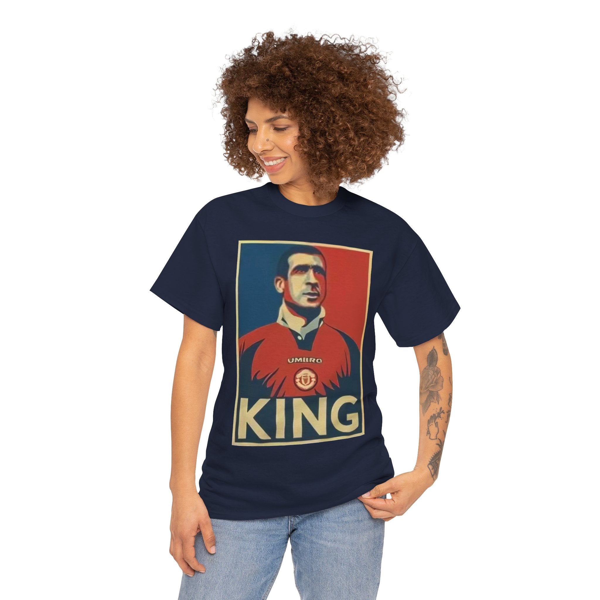 Eric Cantona King Manchester United Graphic Tee — Retro Sports Poster Football Shirt