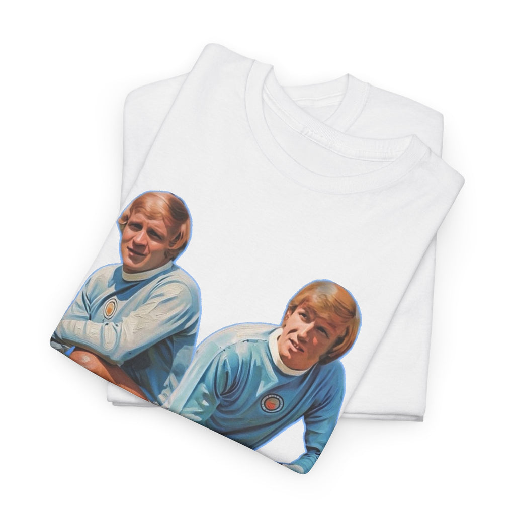 Franny Lee and Colin Bell Manchester City Retro Soccer Players T‑Shirt — Vintage Football Graphic Tee