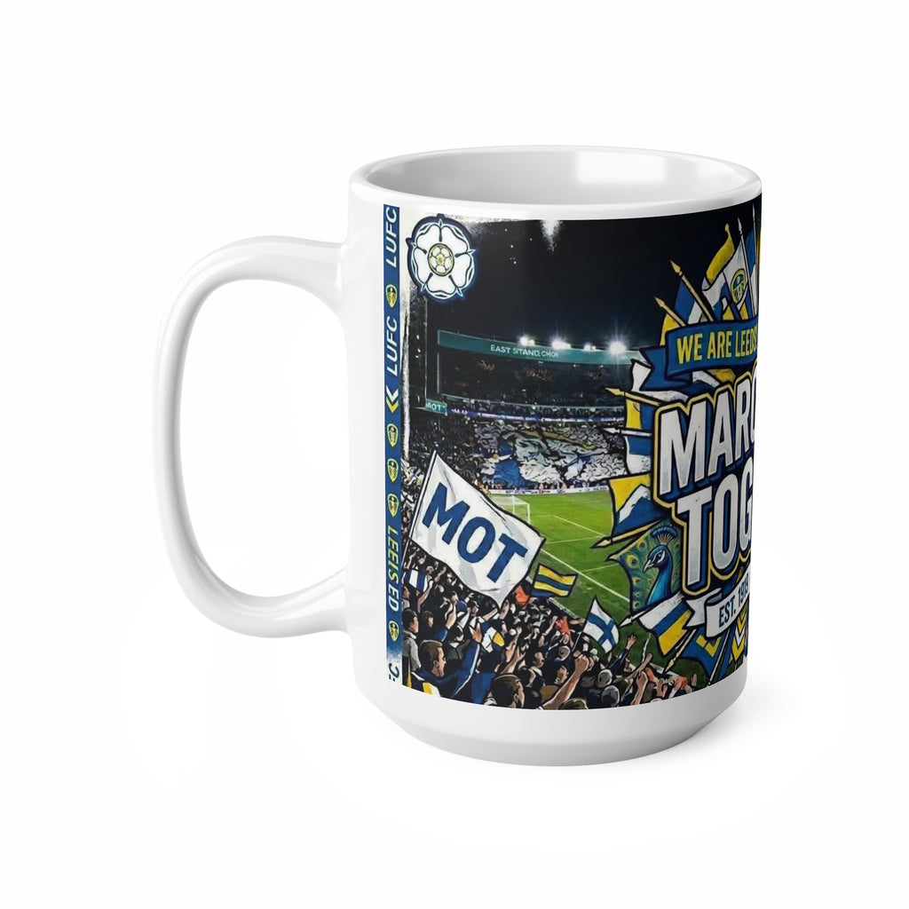 Leeds United 'Marching On Together' Ceramic Coffee Mug (11oz & 15oz)