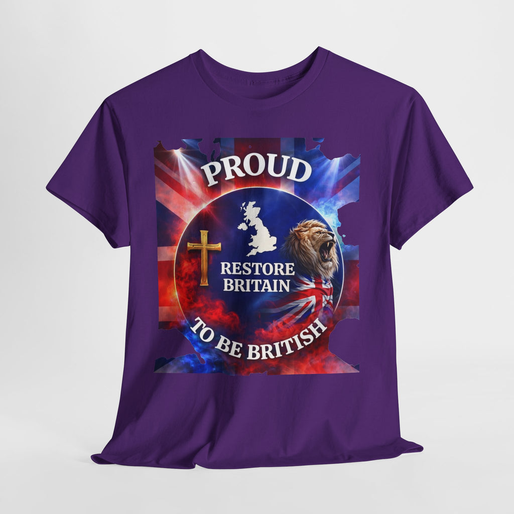 Proud to Be British Restore Britain Cotton T‑Shirt