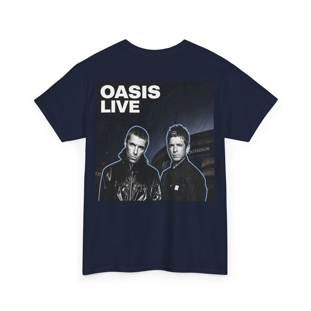 Oasis Live Graphic Tee — Retro Band Logo Concert T‑Shirt