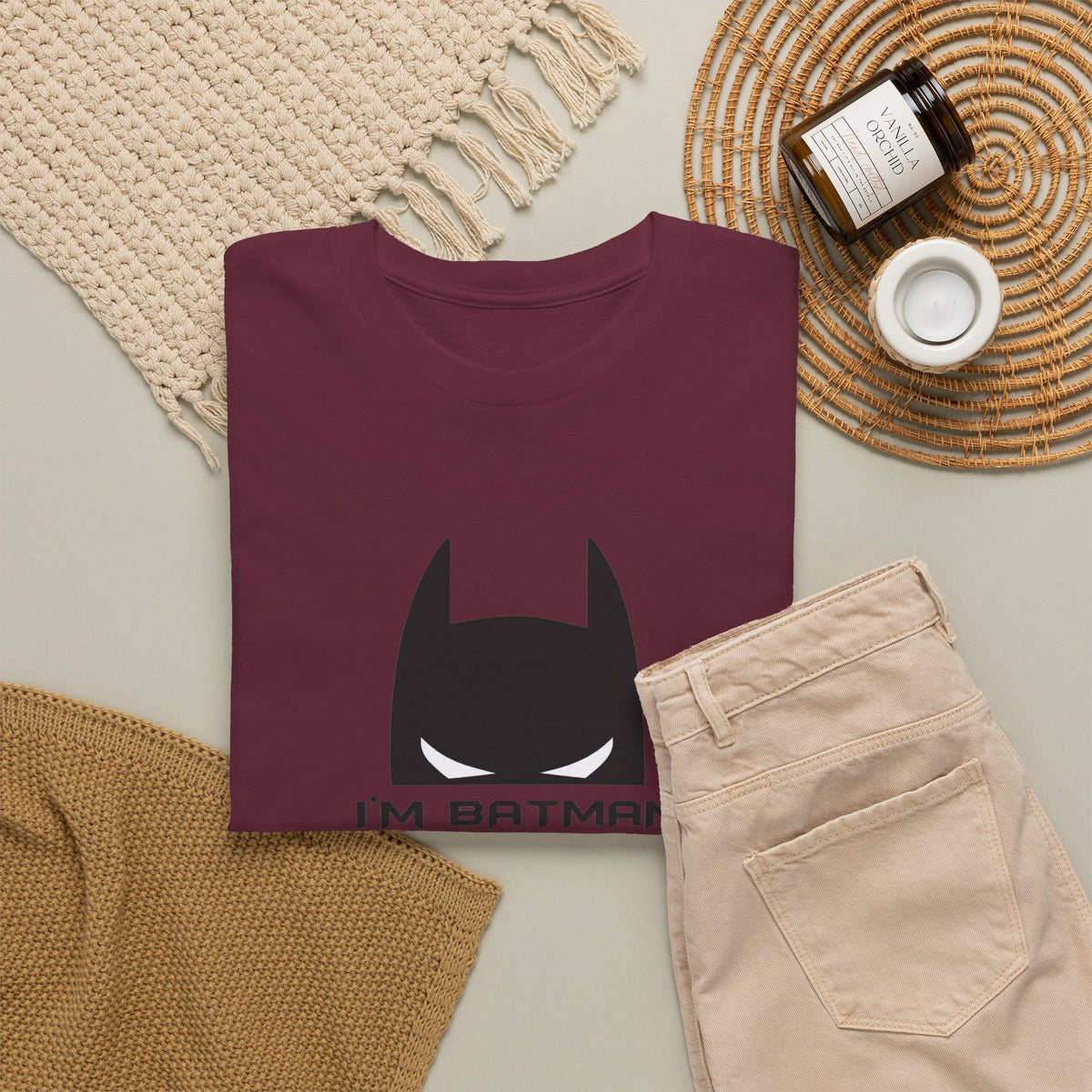 I'm Batman Graphic Tee — Funny Superhero Mask T-Shirt
