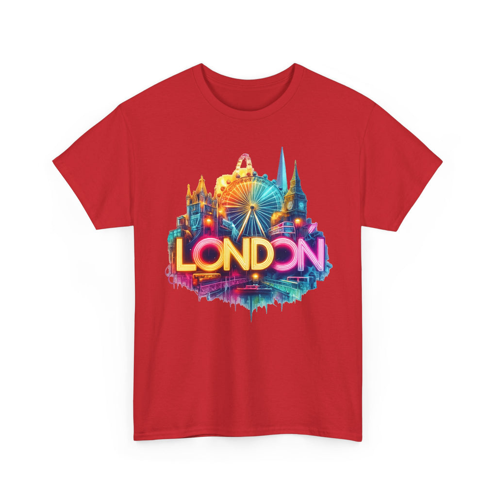 London Skyline Tee — Colorful Neon London Landmark T-Shirt