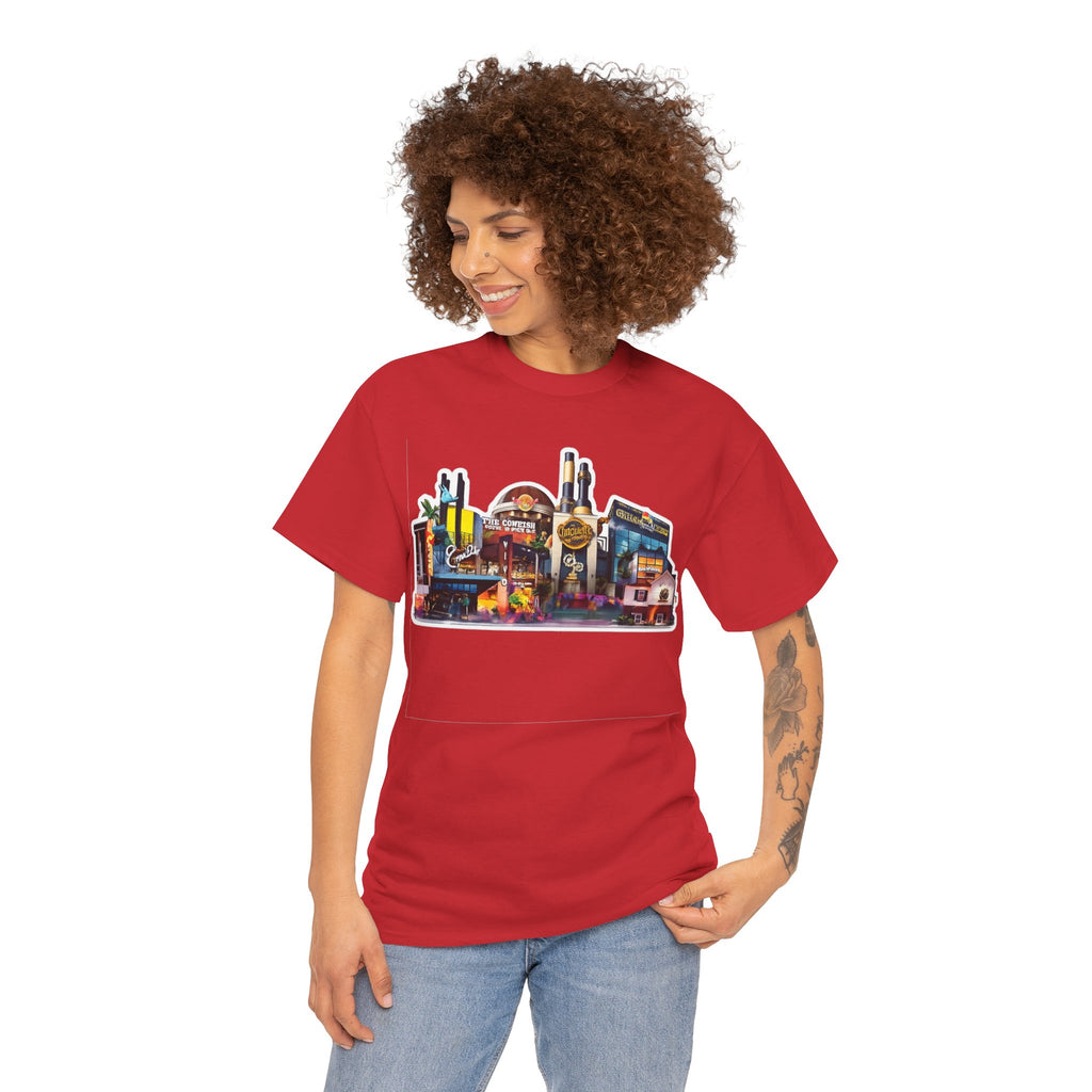 Universal Orlando Skyline T-Shirt — Neon Strip Casino Cityscape Tee