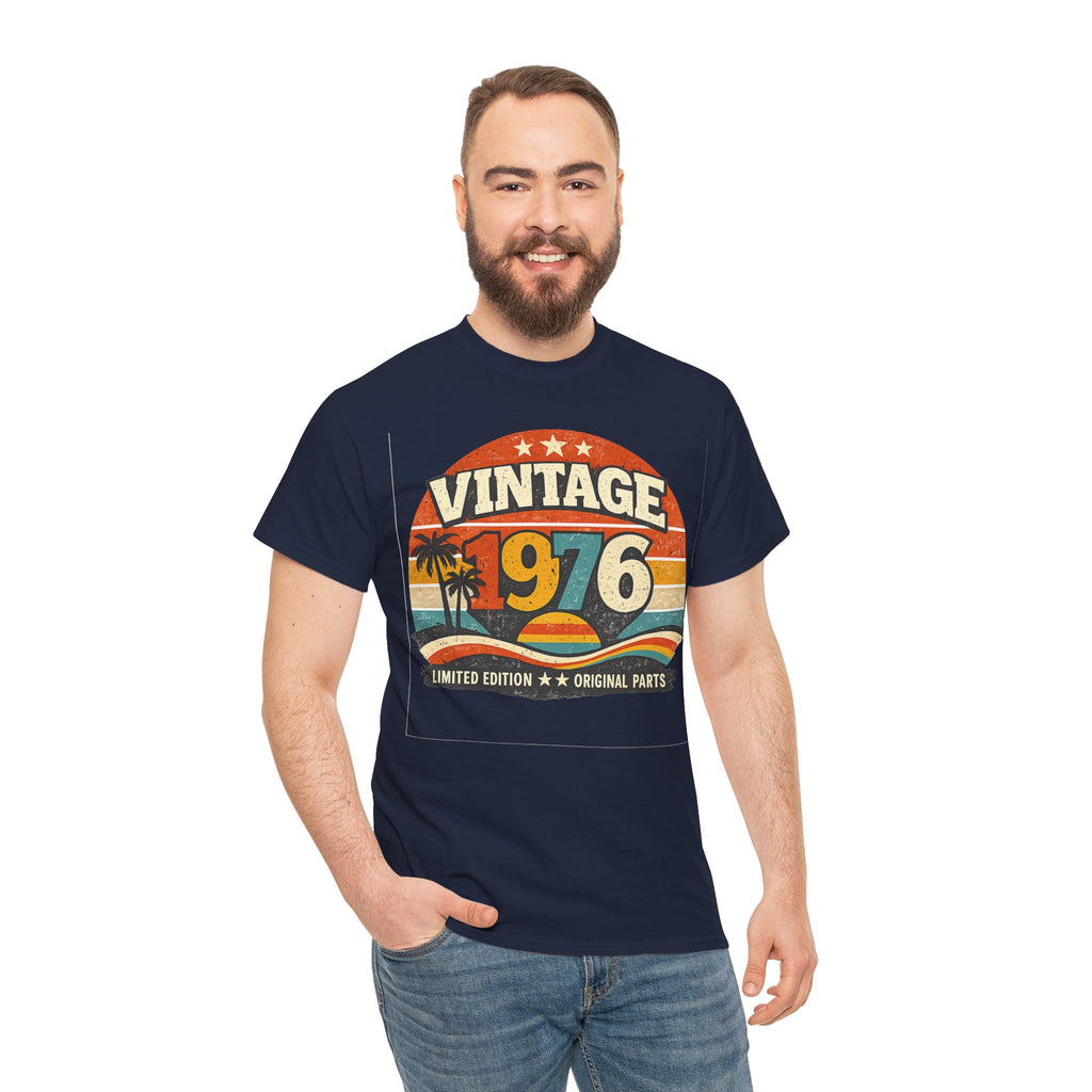Vintage 1976 T-Shirt — Retro Beach Graphic "Vintage 1976" Birthday Tee