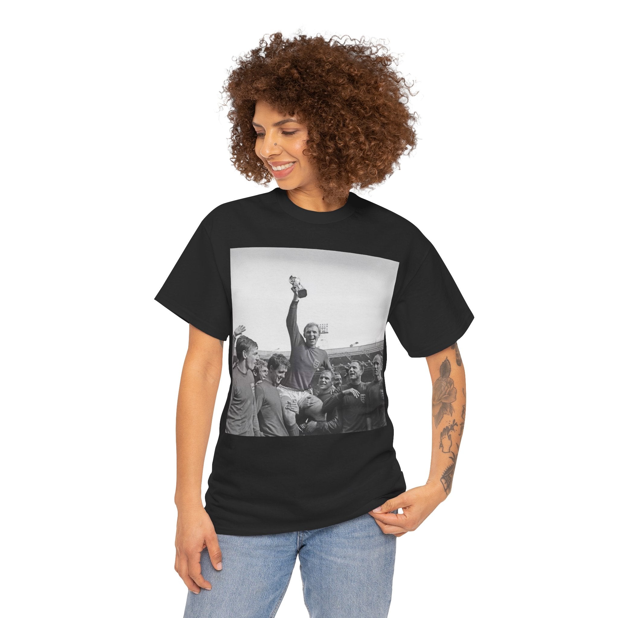 1966 World Cup Winners England Vintage Soccer Team Photo T-Shirt