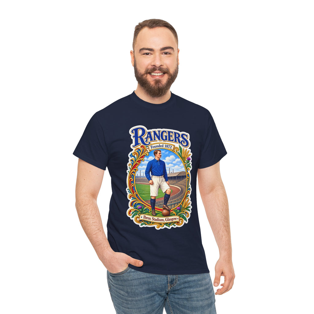Rangers Retro Player Field Graphic Cotton T-Shirt