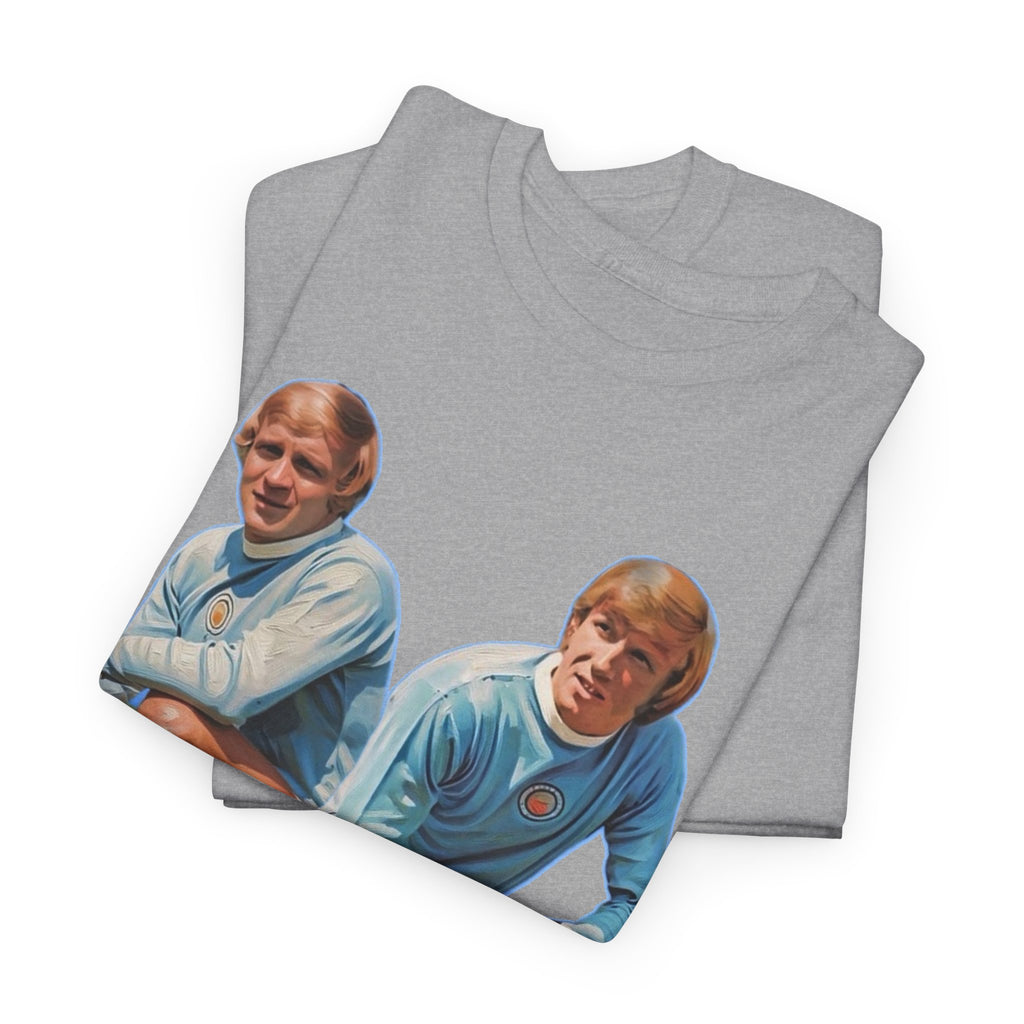 Franny Lee and Colin Bell Manchester City Retro Soccer Players T‑Shirt — Vintage Football Graphic Tee