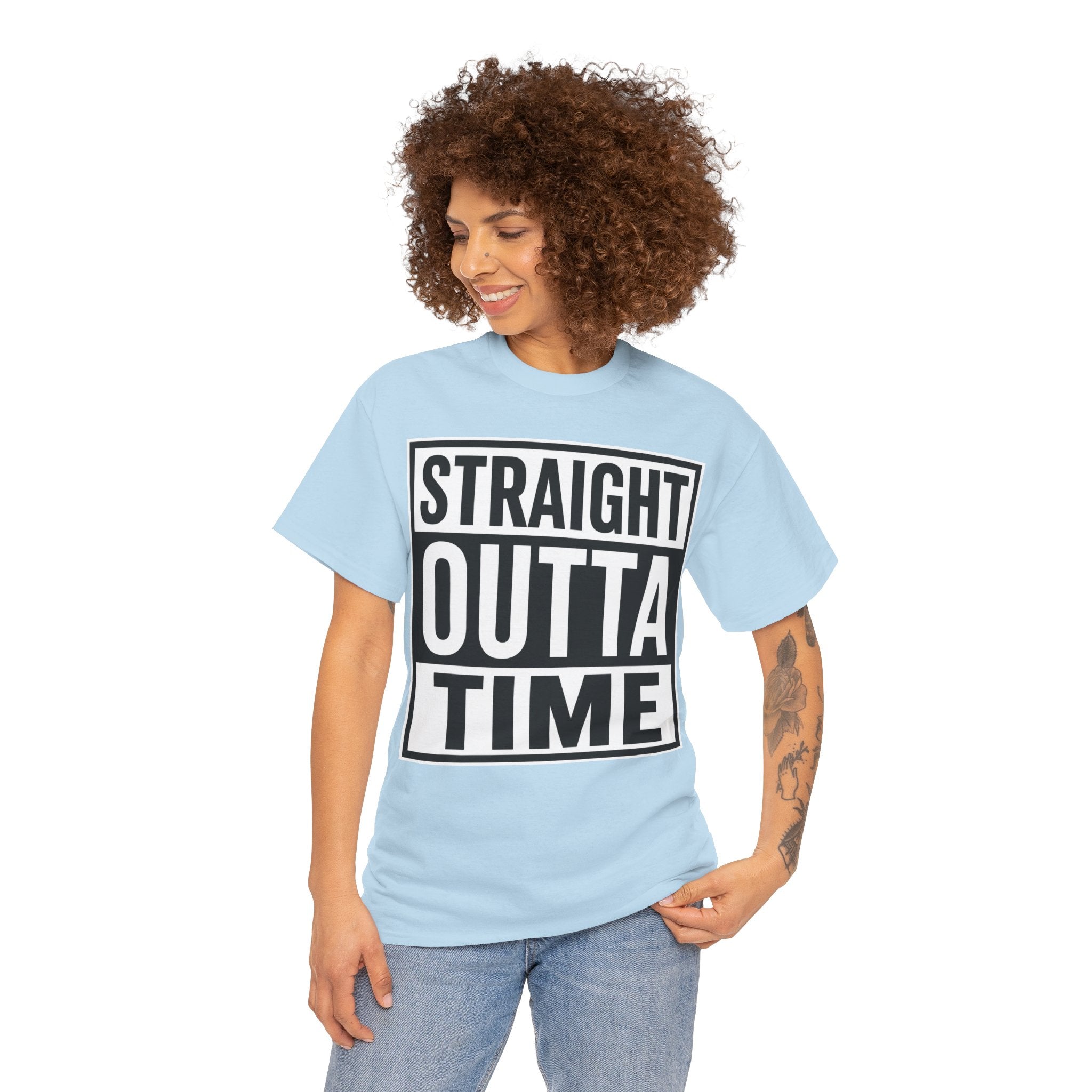 Straight Outta Time T-Shirt — Funny Retro Text Tee