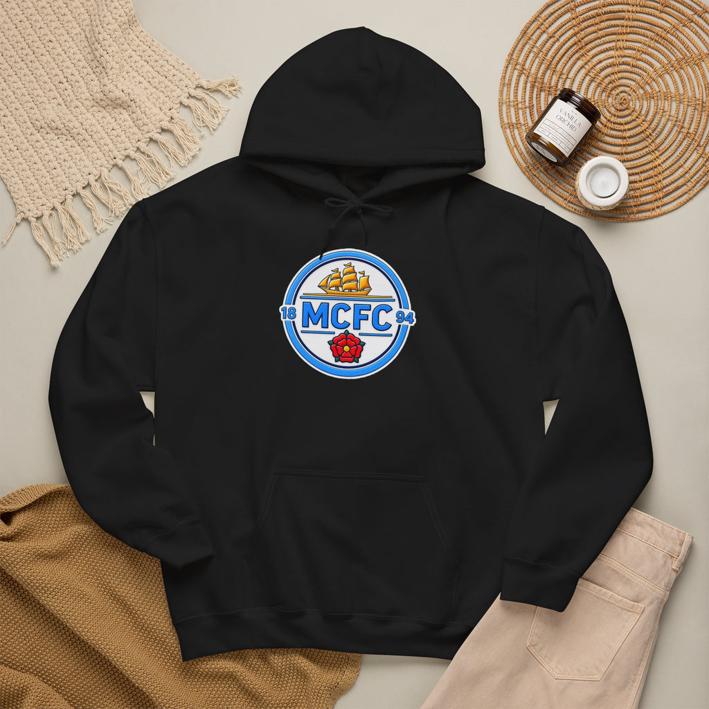 MCFC Logo Hoodie – Vintage Football Club Crest Pullover