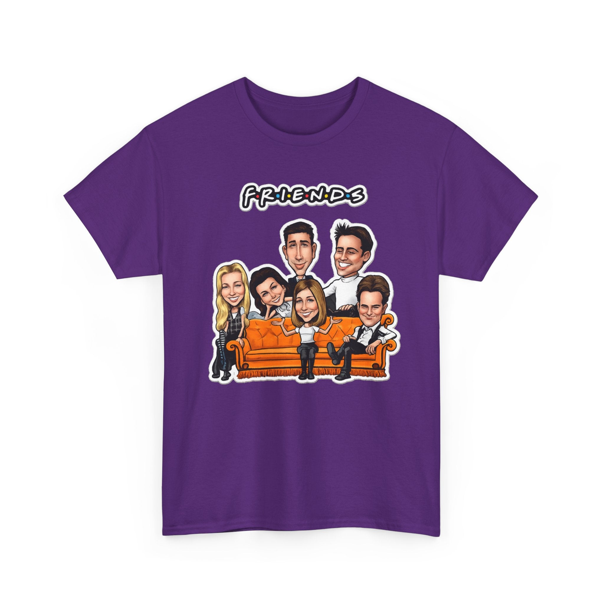 Friends TV Show Cartoon Cast T-Shirt — Iconic Couch Graphic Tee