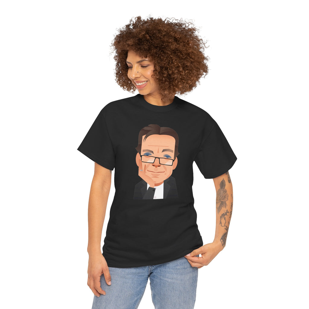 Tony Wilson Manchester Legend Caricature Gentleman Face Cotton T-Shirt