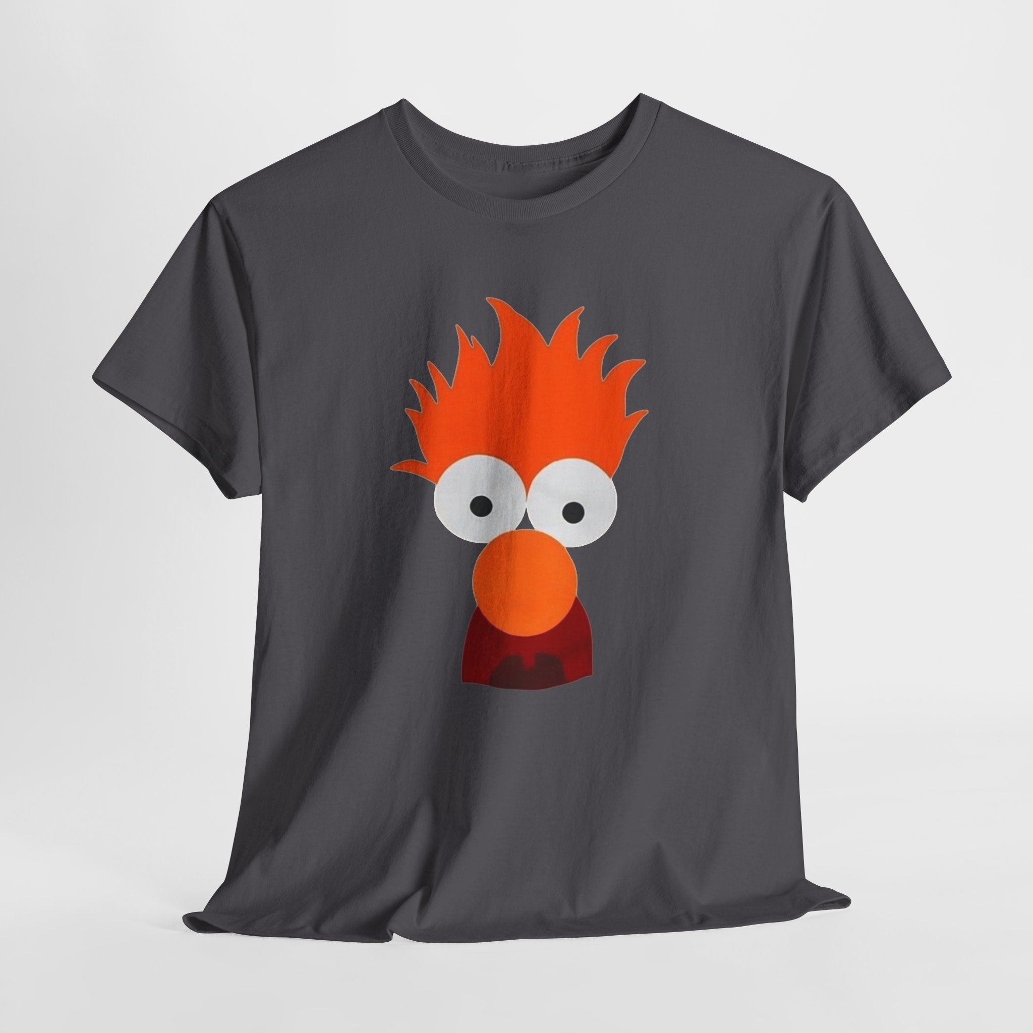 Beaker-Inspired Graphic Tee — Cute Orange Muppet Face T-Shirt