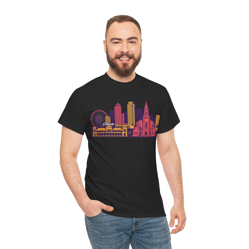 Orlando City Skyline T-Shirt — Colorful Urban Landmark Graphic Tee