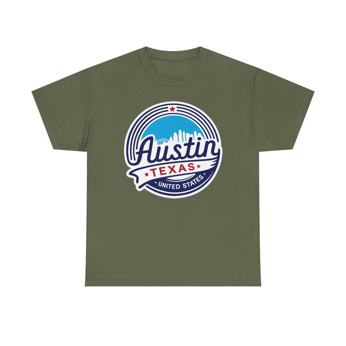 Austin Texas Retro Skyline T-Shirt — Vintage City Pride Tee