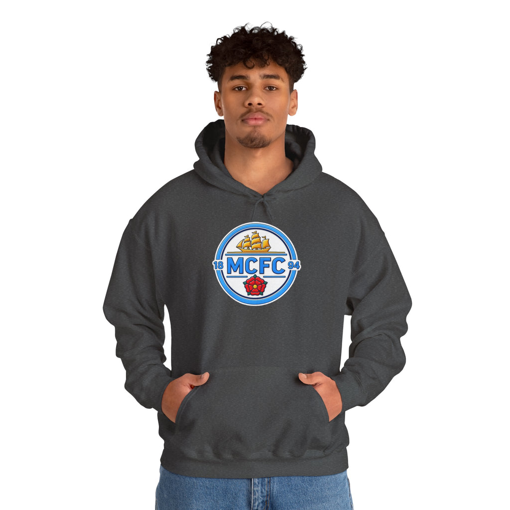 MCFC Logo Hoodie – Vintage Football Club Crest Pullover