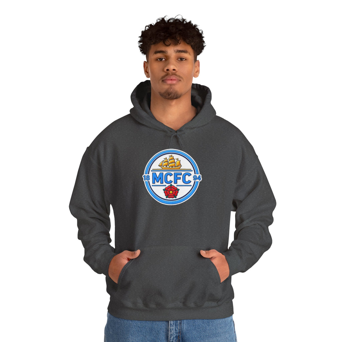 MCFC Logo Hoodie – Vintage Football Club Crest Pullover