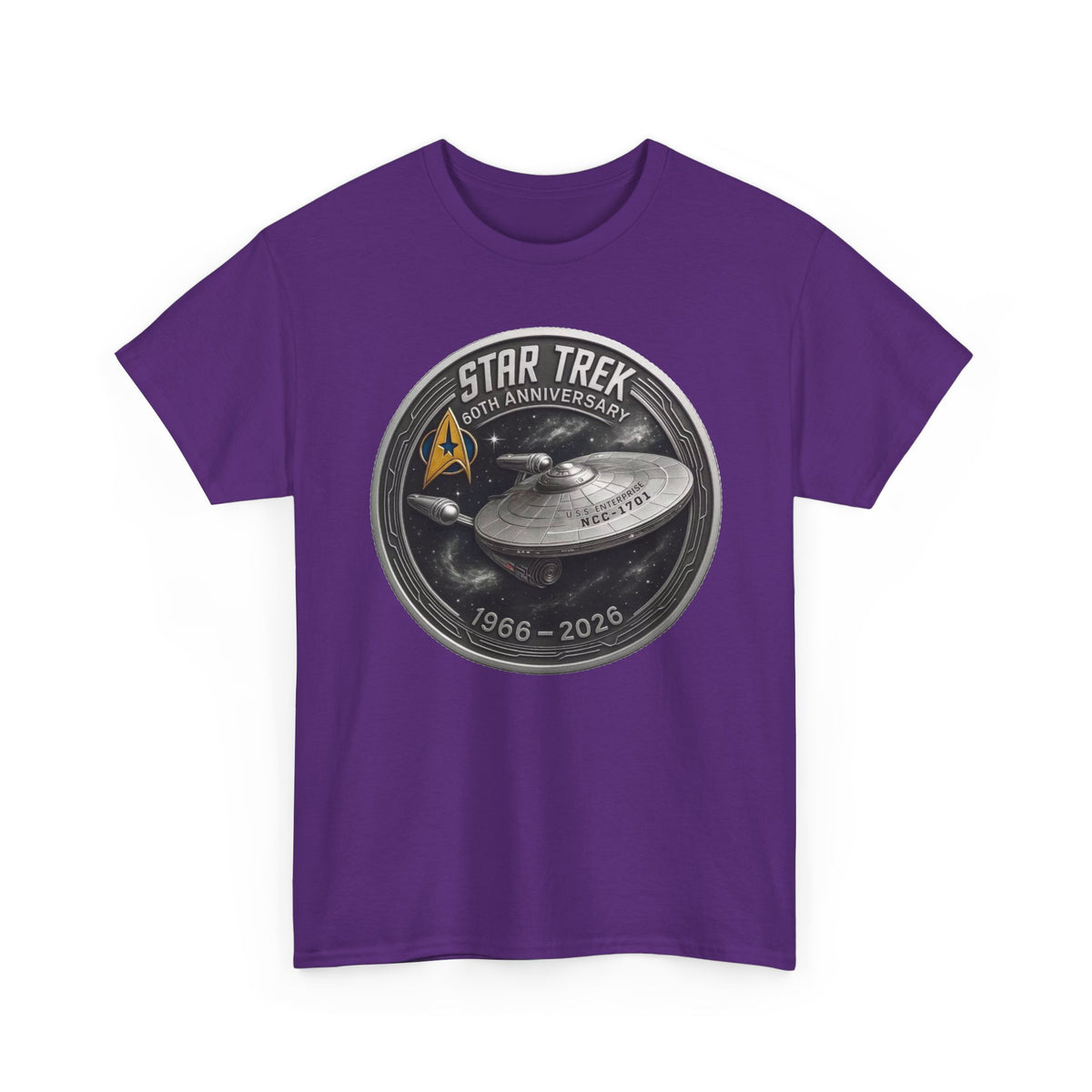 Star Trek 55th Anniversary Cotton T-Shirt – USS Enterprise 1966–2021 Graphic Shirt