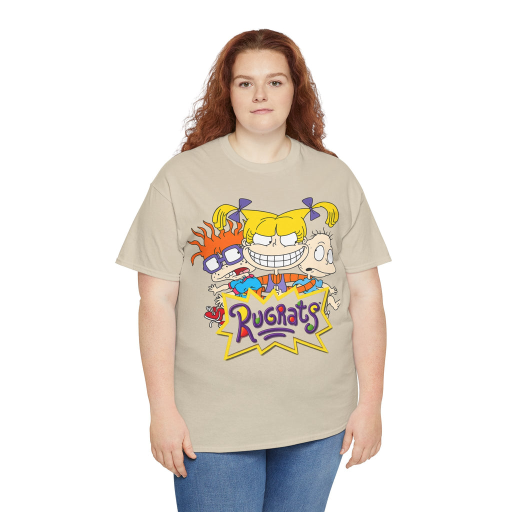 Rugrats Retro Cartoon Crewneck Tee — Colorful 90s Kids Character Design