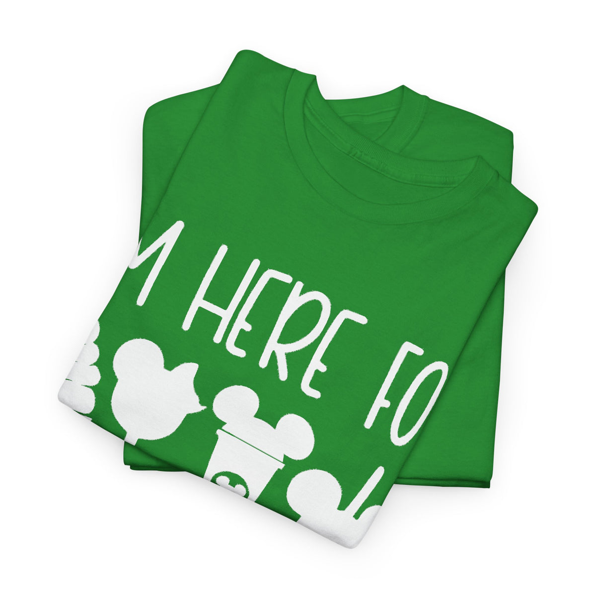 I'm here for the snacks Unisex Heavy Cotton Tee