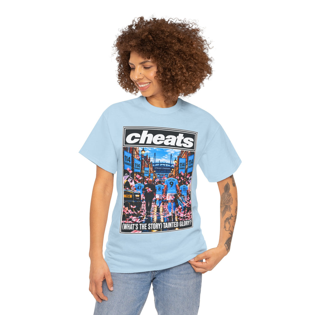 Cheats “What’s the Story? Tainted Glory?” Sports Graphic Cotton T-Shirt