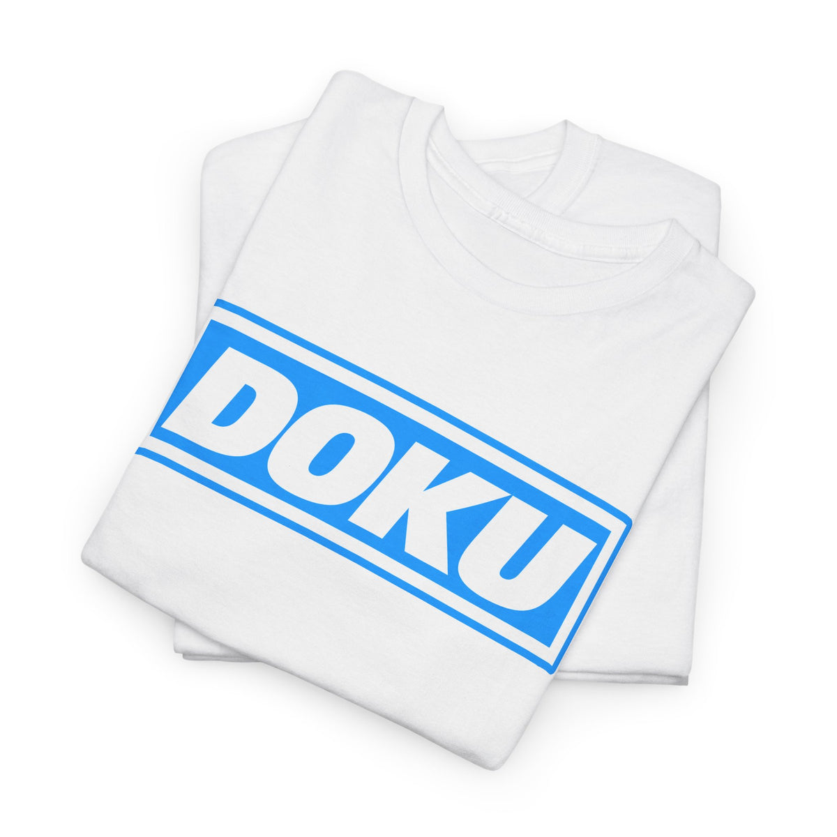 Doku Manchester City Player Logo Cotton Tee — Minimal Blue Box Graphic T-Shirt
