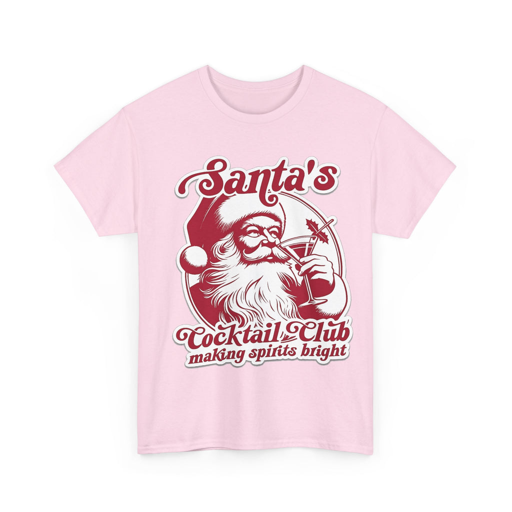 Santa’s Cocktail Club Tee — "Making Spirits Bright" Christmas Shirt