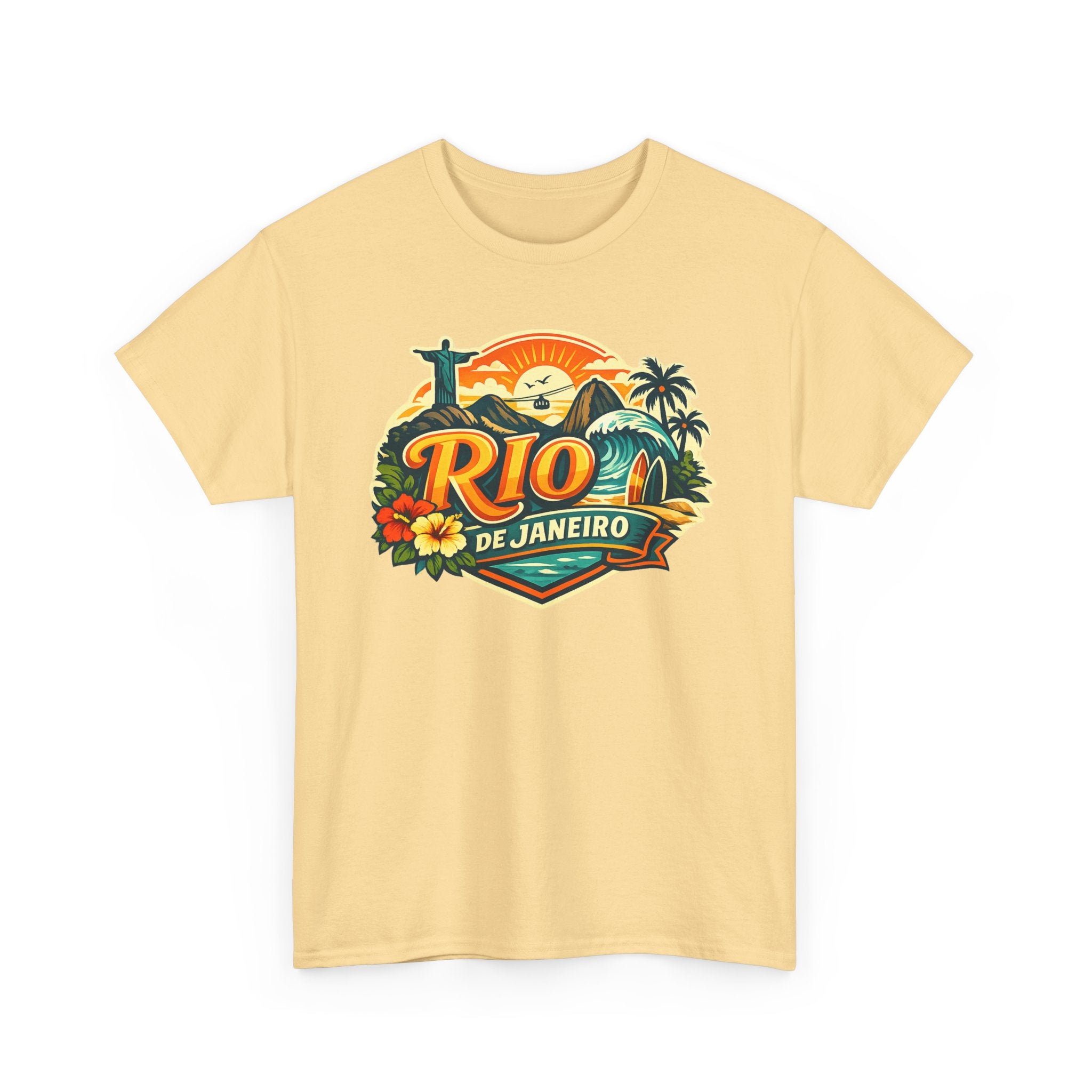 Rio de Janeiro Vintage Travel Tee – Tropical Sunset Beach T‑Shirt