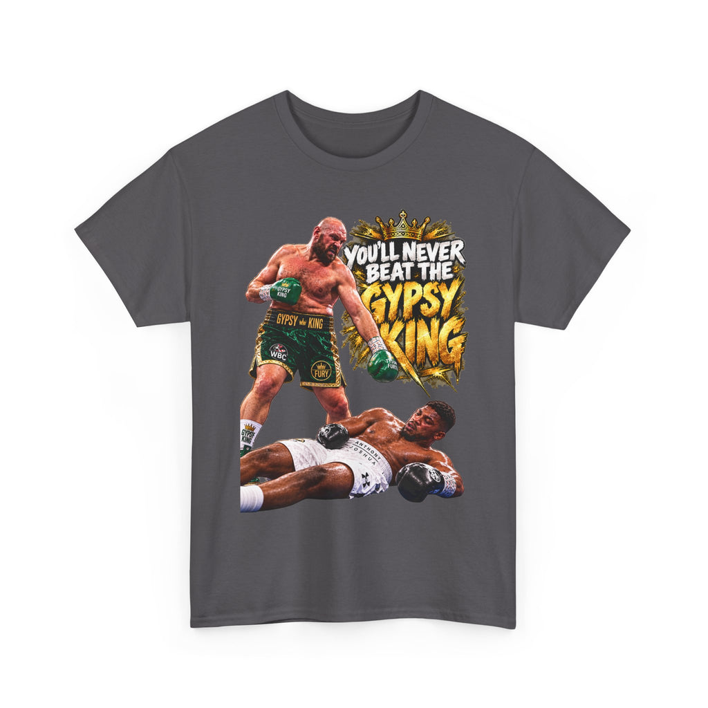 Boxing Graphic Tee – "You'll Never Beat the Gypsy King" Fight Shirt