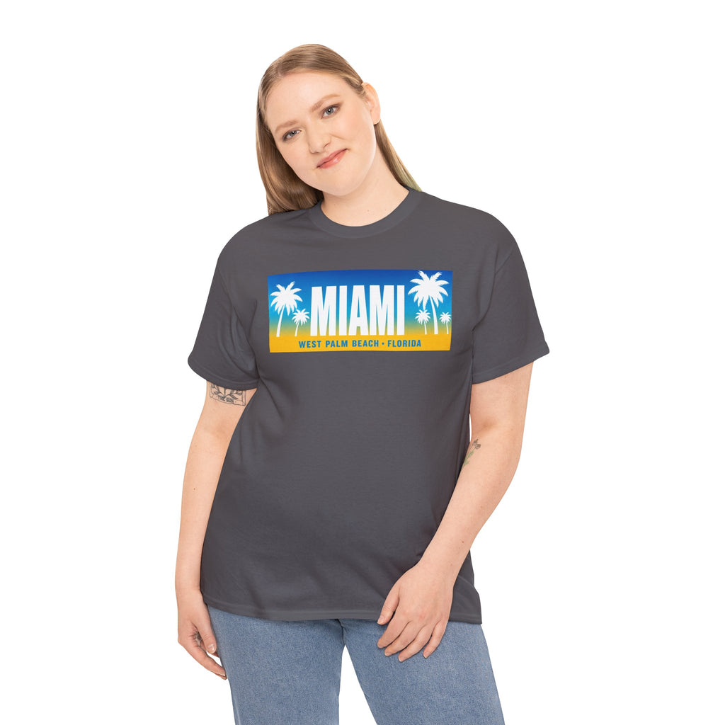 Miami West Palm Beach Vintage Tee — "MIAMI" Beach Palm Trees T‑Shirt