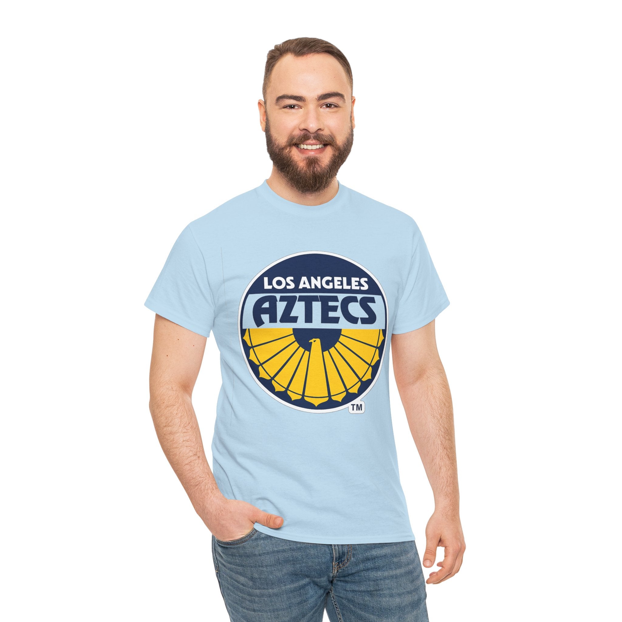 Los Angeles Aztecs Vintage Logo Cotton T-Shirt