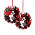 AFC Bournemouth Ceramic Ornament — Red & Black Team Crest Holiday Decoration