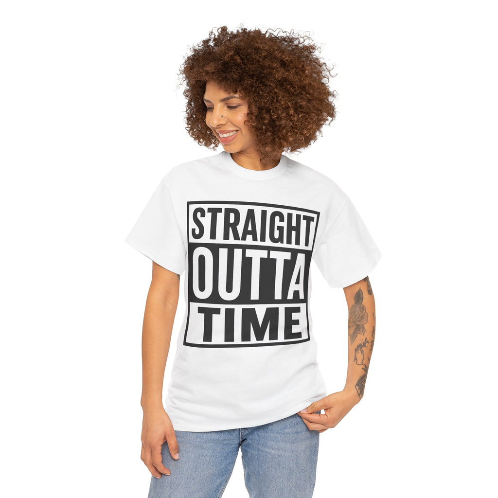 Straight Outta Time T-Shirt — Funny Retro Text Tee