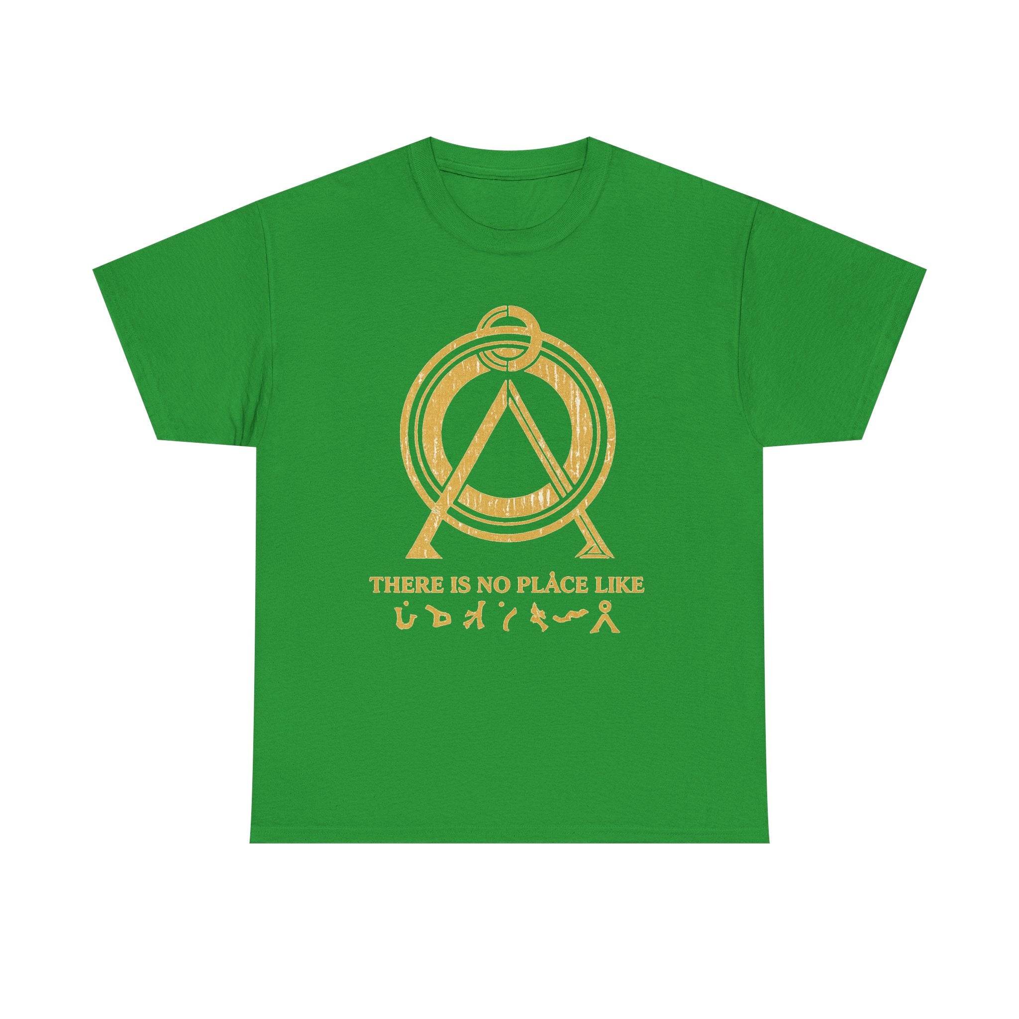 There Is No Place Like Home Graphic Tee — Vintage Gold Sigil T‑Shirt