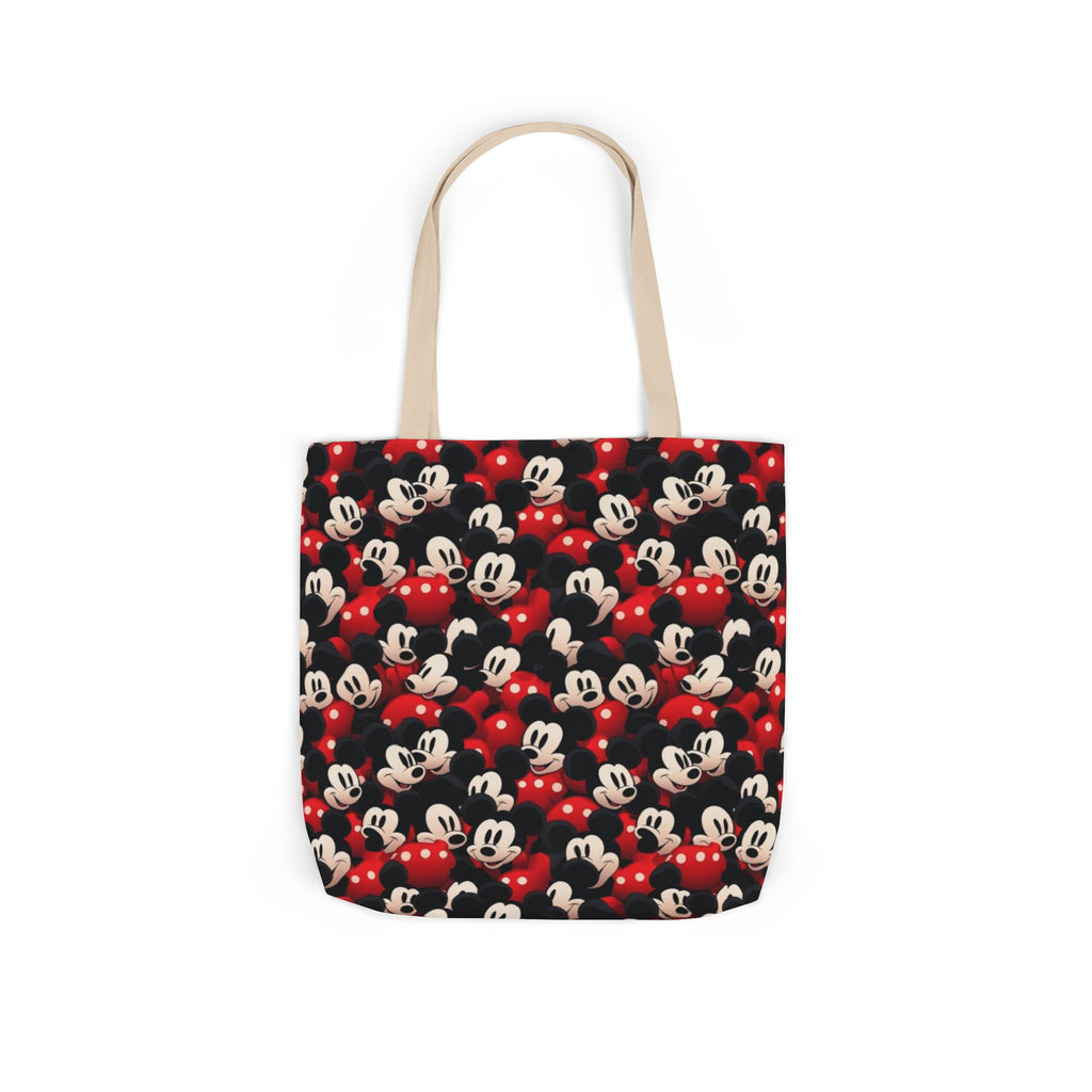 Mickey Mouse Canvas Tote — Retro Cartoon Character Allover Print