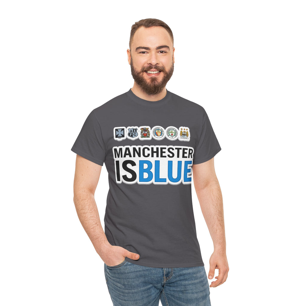 Manchester Is Blue Tee — Manchester City Supporter T-Shirt
