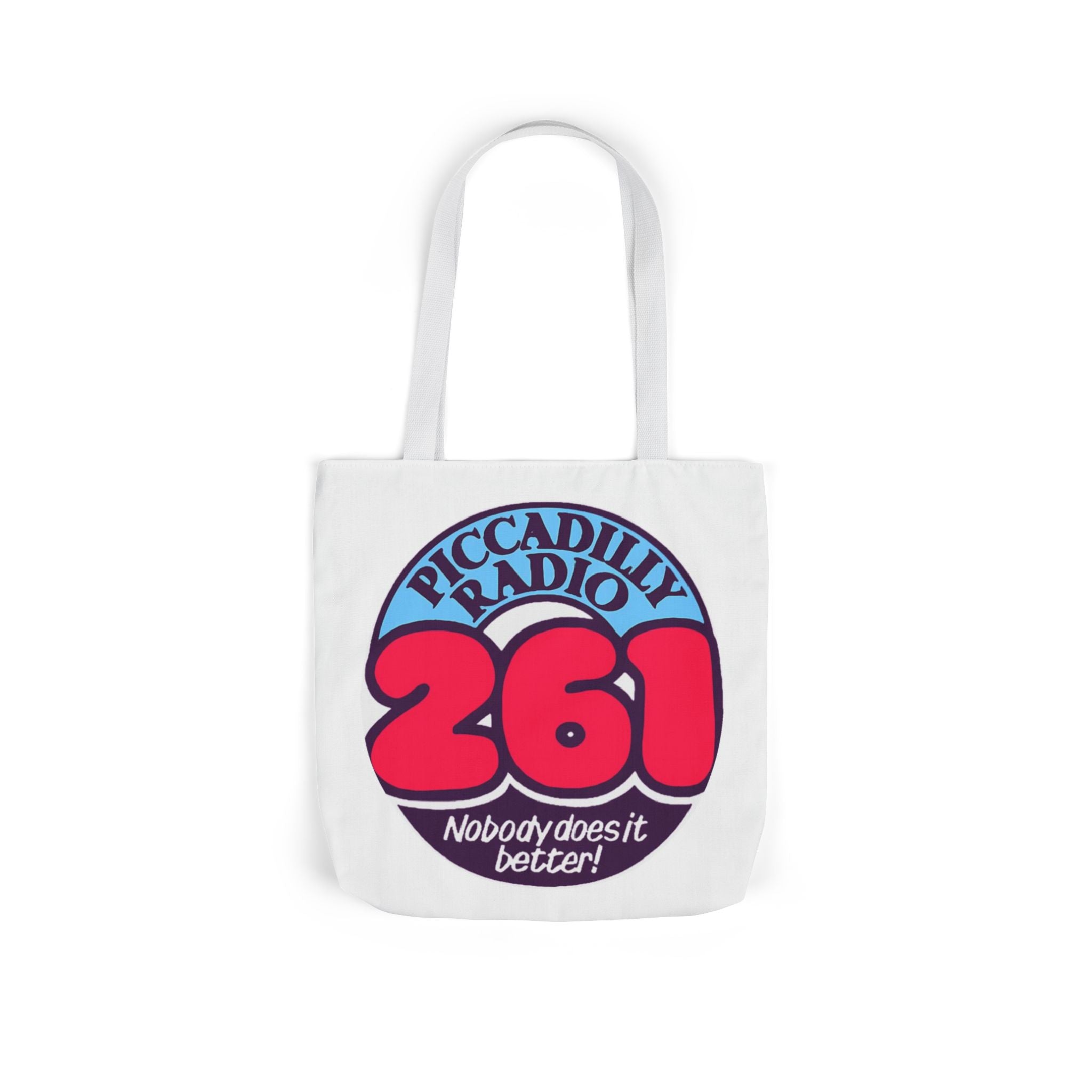 Tote Bag — Retro 'Piccadilly Radio 261' Vintage Logo Canvas Tote