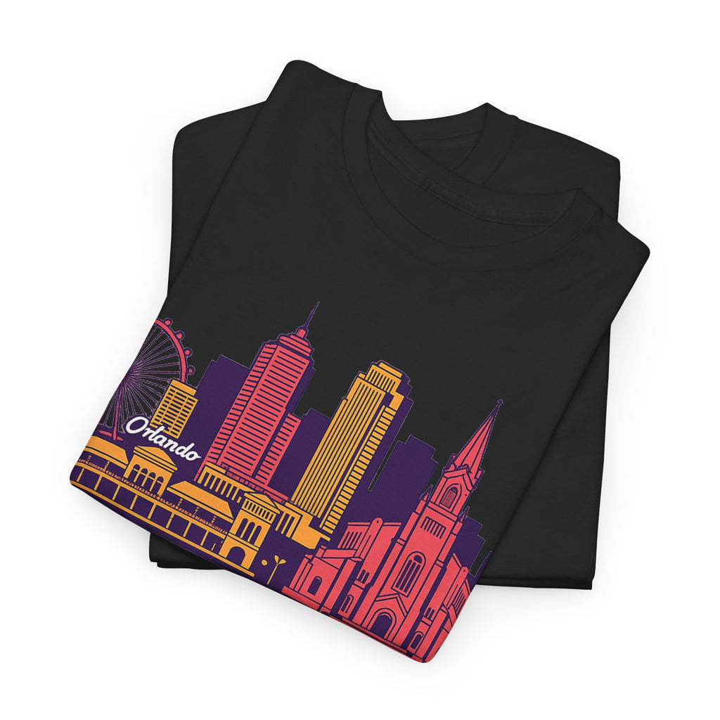 Orlando City Skyline T-Shirt — Colorful Urban Landmark Graphic Tee