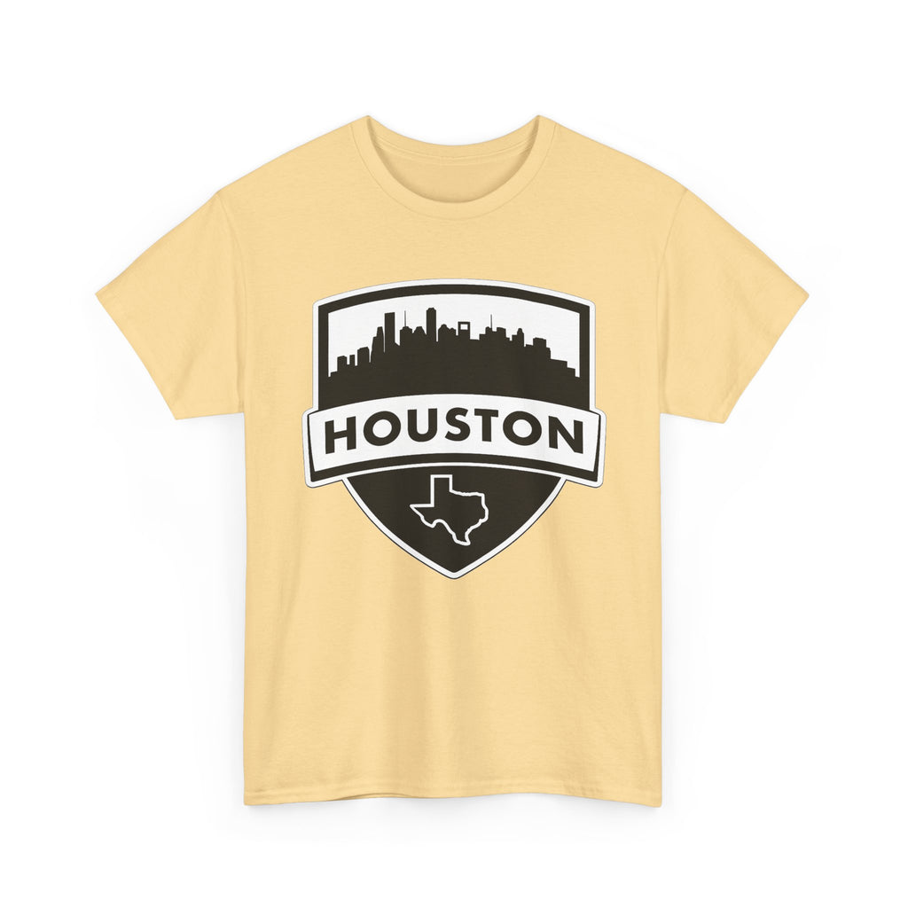 Houston Skyline Shield T-Shirt — Texas Outline City Pride Tee