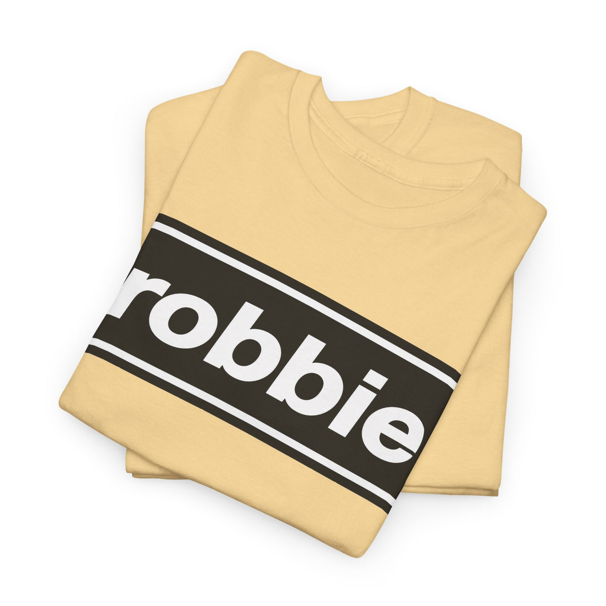 Robbie Inspired Cotton T-Shirt — Minimal Black Box Logo T-Shirt