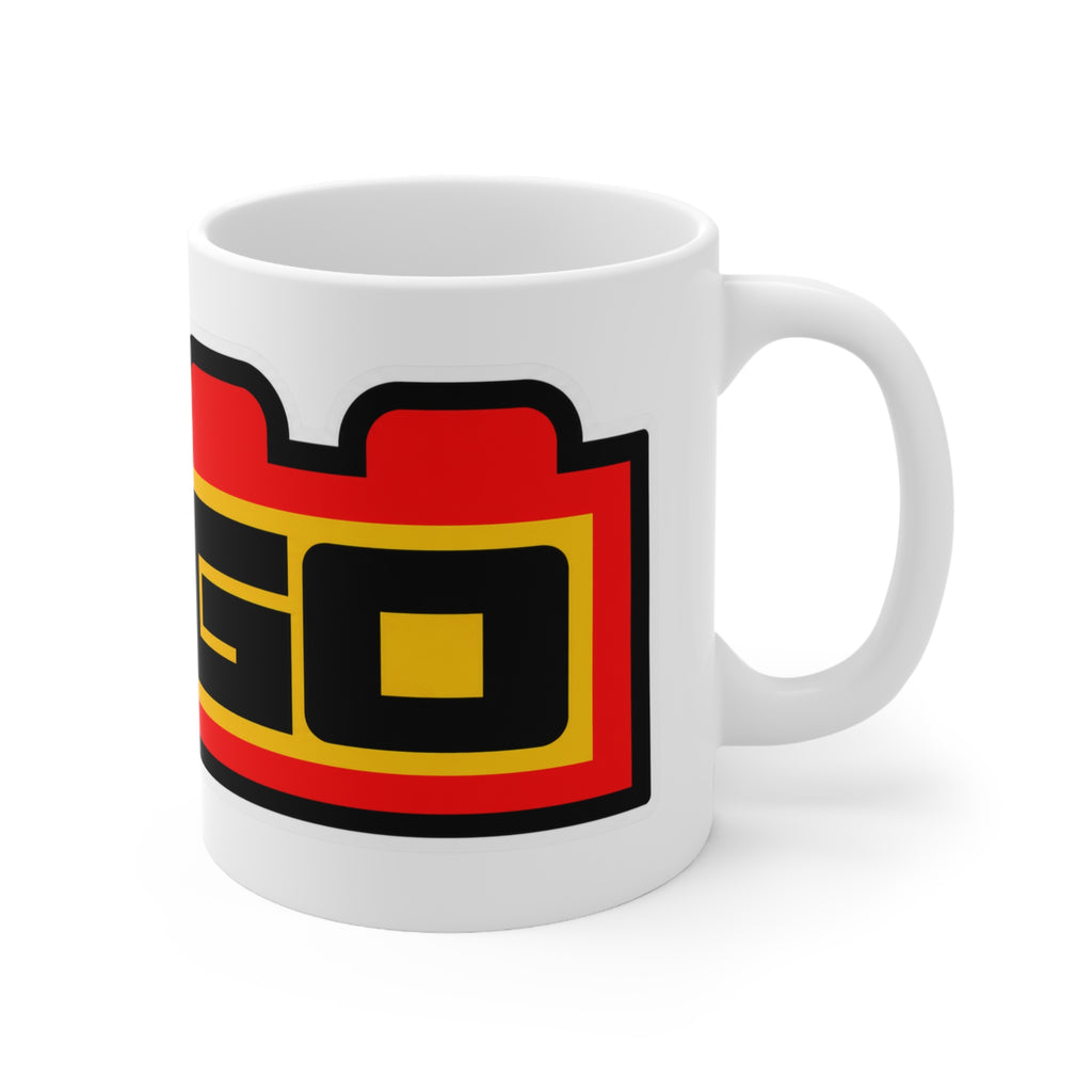LEGO Logo Ceramic Coffee Mug — 11oz & 15oz Retro Brick Design