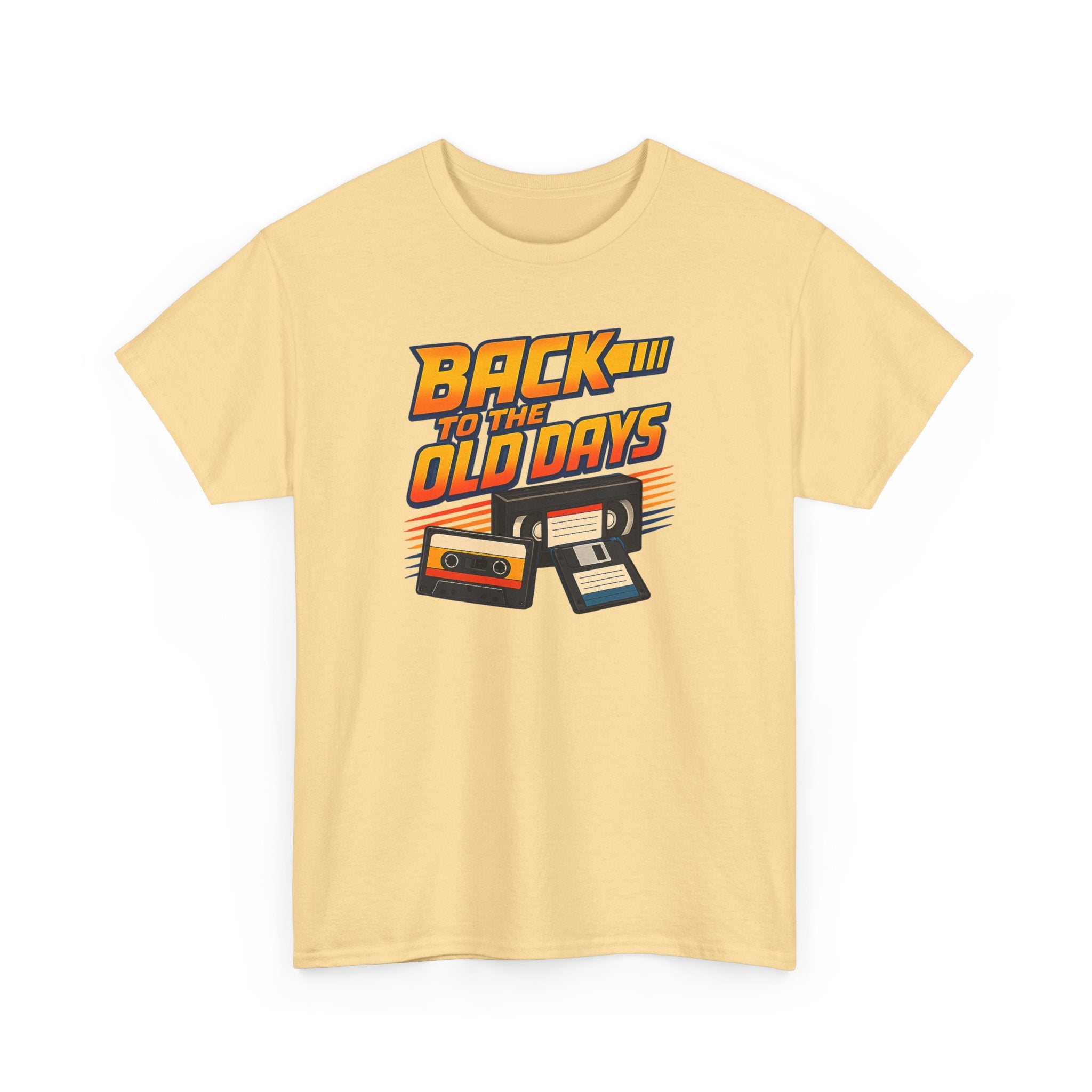 Back to the Old Days Tee – Retro Cassette & VHS Nostalgia T-Shirt