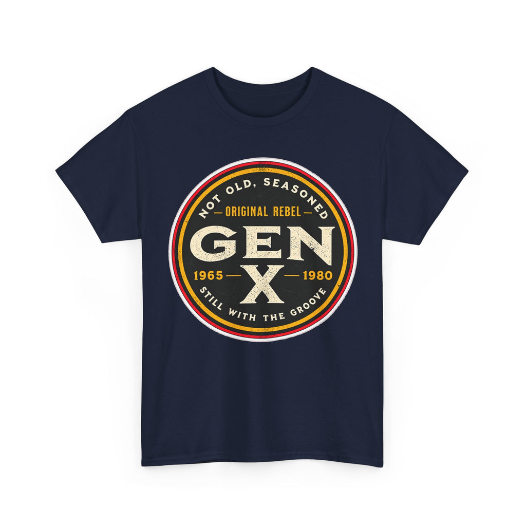 Gen X Tee - 'Not Old, Seasoned' Vintage Rebel Graphic T-Shirt (1965-1980)